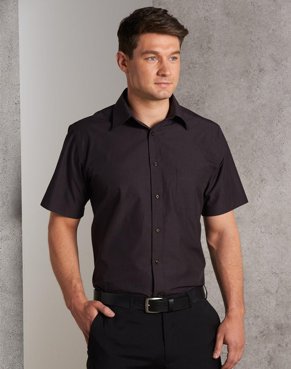 BS03S Men's Chambray Short Sleeve