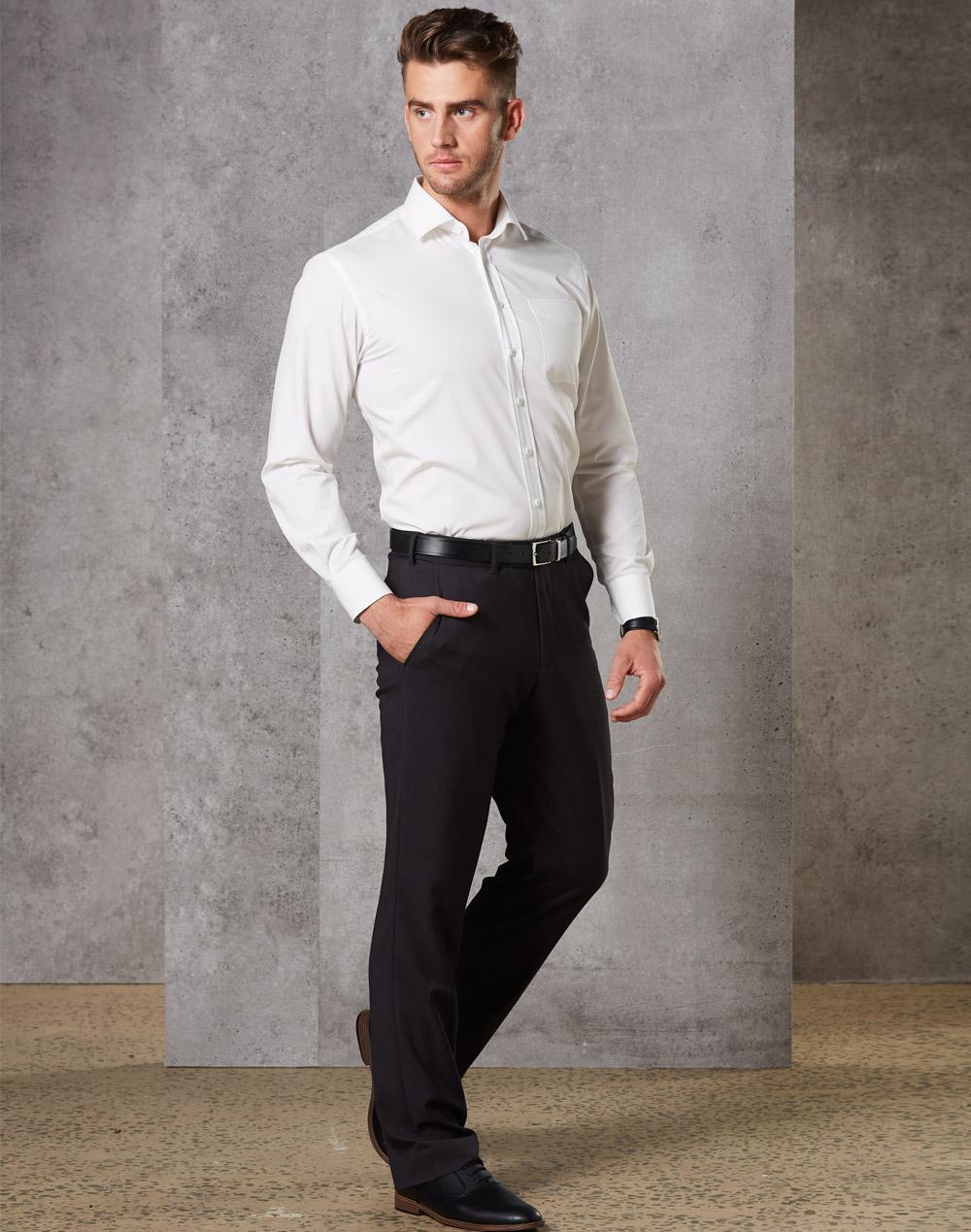 M9330 Men's Poly/Viscose Stretch Pants Flexi Waist